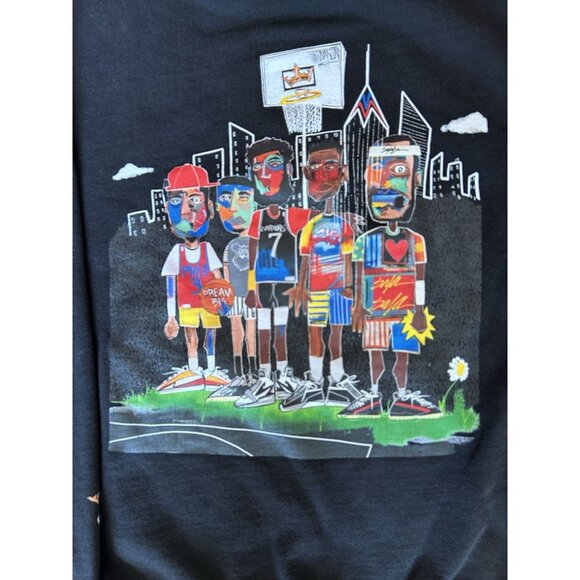 DraftKings x King Saladeen Artist Series Hoodie Philadelphia Basketball Mens 2XL - Picture 6 of 7